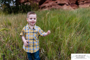 Littleton family photographer extended grandparents grandchildren red rocks Ken Caryl Valley siblings brothers boys photography sunset Colorado foothills