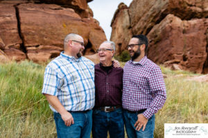 Littleton family photographer extended grandparents grandchildren red rocks Ken Caryl Valley siblings brothers boys photography sunset Colorado foothills