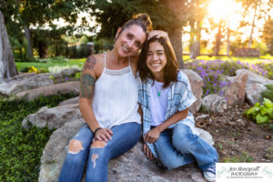 Littleton family photographer Highlands Ranch Mansion flowers sunset photography teen kid grandparents extended aunt niece visit