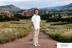 Littleton high school senior photographer South Valley Open Space park Highlands Ranch Thunder Ridge teen boy photography portrait photo session baseball player sunset