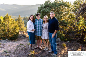 Littleton family photographer Mt. Falcon park sunset photography teen twins siblings mother father daughter son boy girl summer outdoors photo session