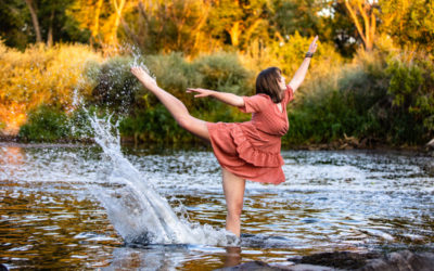 Delaney’s high school senior photo session in Downtown Littleton and along the Platte river by Littleton teen photographer