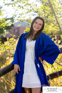 Littleton high school senior photographer class of 2023 SkyView Academy Highlands Ranch Golden Colorado teen girl cap and gown graduate river creek photography