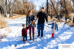 Littleton family photographer Stone House Lakewood photography baby boy big sister Down Syndrome child snow