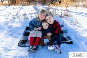 Littleton family photographer Stone House Lakewood photography baby boy big sister Down Syndrome child snow