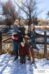 Littleton family photographer Stone House Lakewood photography baby boy big sister Down Syndrome child snow