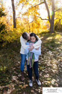 Littleton family photographer Fly'N B park Highlands Ranch Colorado fall leaves kids siblings brother sister dog photography