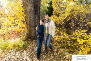 Littleton family photographer Fly'N B park Highlands Ranch Colorado fall leaves kids siblings brother sister dog photography