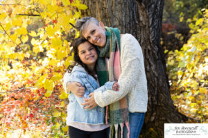 Littleton family photographer Fly'N B park Highlands Ranch Colorado fall leaves kids siblings brother sister dog photography