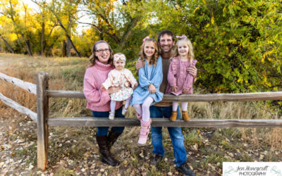 The {T} family of 5 at the Stone House in Lakewood by Littleton child photographer