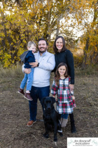 Littleton family photographer Hildebrand Ranch Colorado barn kids photography sunset dog brother sister fall