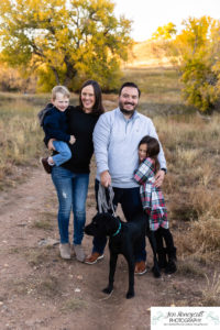 Littleton family photographer Hildebrand Ranch Colorado barn kids photography sunset dog brother sister fall