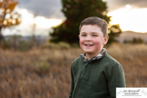 Littleton family photographer mini photo session Colorado foothills sunset photography mother father brother sister siblings kids