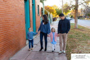 Littleton family photographer Platt Park Denver Pearl Street area Colorado photography twins boy girl urban setting fall leaves