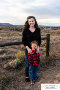 Littleton family photographer mini photo session mother son boy toddler Colorado foothills photography fall winter sunset