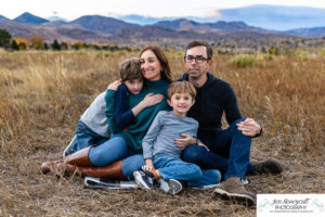 Littleton family photographer dog kids boys brothers mini photo session Colorado foothills photography fall sunset