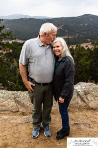 Littleton family photographer extended grandparents kids cousins cold snow Mt. Falcon sunset photography Colorado mountain views fall baby boys girls siblings