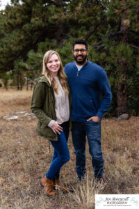 Littleton family photographer extended grandparents kids cousins cold snow Mt. Falcon sunset photography Colorado mountain views fall baby boys girls siblings