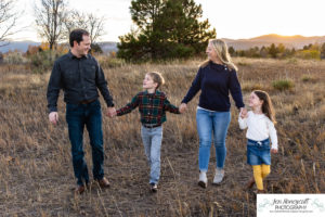 Littleton family photographer mini photo session sunset Colorado foothills brother sister siblings Denver photography