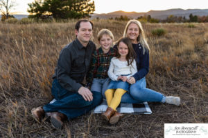 Littleton family photographer mini photo session sunset Colorado foothills brother sister siblings Denver photography