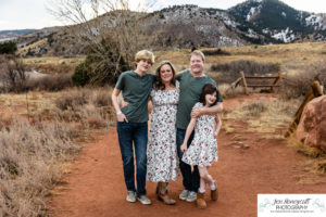 Littleton family photographer Red Rocks Amphitheatre kids teens brothers sister friends grandmother extended sunset photography fall Thanksgiving trip view Arizona foothills Colorado