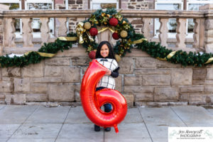 Littleton family photographer extended Highlands Ranch Mansion photography winter Christmas snow grandparents grandchild uncles six year old girl