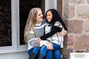 Littleton family photographer extended Highlands Ranch Mansion photography winter Christmas snow grandparents grandchild uncles six year old girl