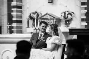 Littleton wedding photographer Colorado photography Catholic priest bride groom married marriage reception ceremony