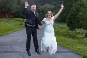 Littleton wedding photographer Colorado bride and groom photography bubble exit marriage married husband wife Pinecrest venue Palmer Lake