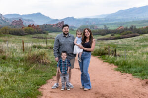 Littleton family photographer South Valley Open Space park Colorado red rocks toddler kids baby girl boy photography