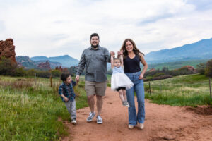 Littleton family photographer South Valley Open Space park Colorado red rocks toddler kids baby girl boy photography