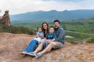 Littleton family photographer South Valley Open Space park Colorado red rocks toddler kids baby girl boy photography