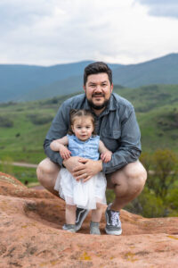 Littleton family photographer South Valley Open Space park Colorado red rocks toddler kids baby girl boy photography