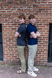 Littleton high school senior boy teenager Arapahoe Class of 2024 photography twins brothers Morrison Mt. Falcon Colorado