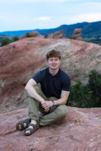Littleton high school senior boy teenager Arapahoe Class of 2024 photography twins brothers Morrison Mt. Falcon Colorado