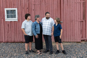 Littleton family photographer Colorado photography 17 Mile House cousins grandparents barn sunset