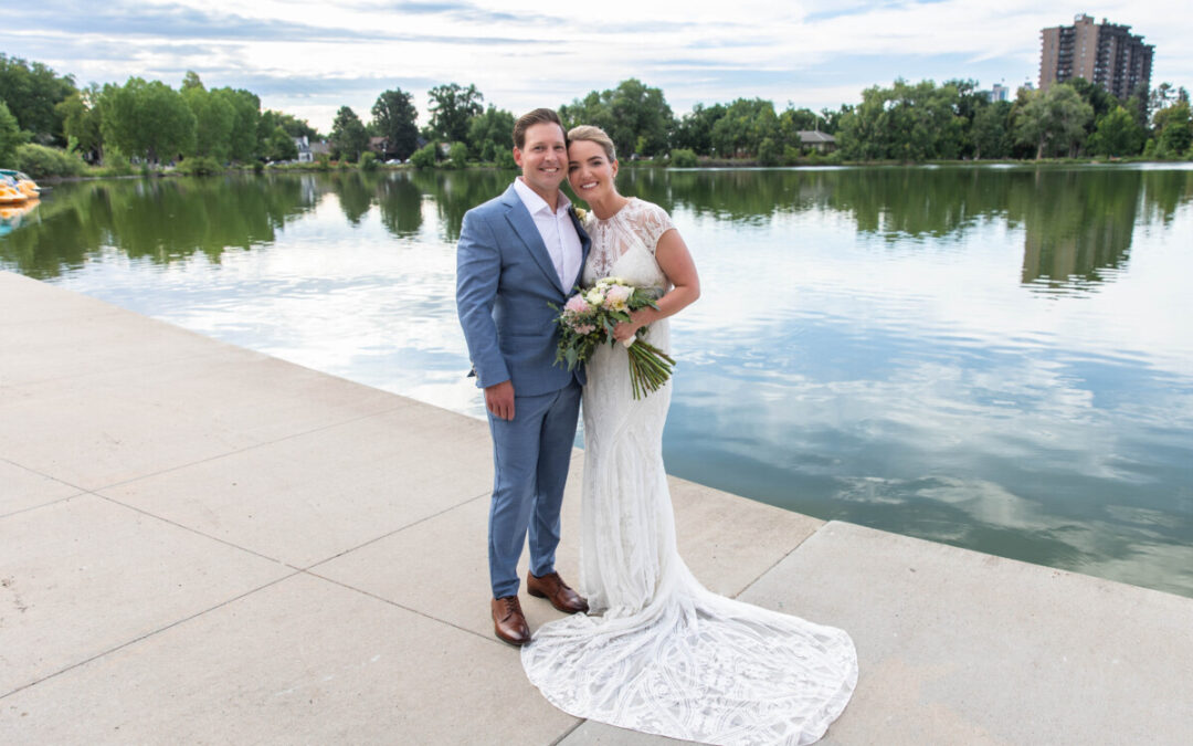 Nick & Mary’s wedding at the Wash Park Boathouse in Denver by Littleton photographer