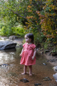 Littleton family photographer Lair O' the Bear park summer twins Colorado photography river water bridge two years old