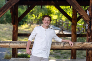 Littleton high school senior photographer Golden Colorado Clear Creek river park photography sunset foothills ginger basketball boy teenager