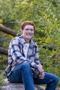 Littleton high school senior photographer Golden Colorado Clear Creek river park photography sunset foothills ginger basketball boy teenager