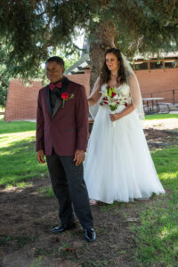 Littleton wedding photographer church bride and groom Colorado photography Lutheran ceremony dress vows marriage married reception cake