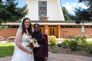 Littleton wedding photographer church bride and groom Colorado photography Lutheran ceremony dress vows marriage married reception cake
