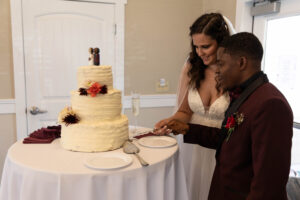 Littleton wedding photographer church bride and groom Colorado photography Lutheran ceremony dress vows marriage married reception cake