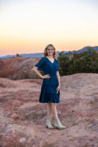 Littleton high school senior photographer South Valley Open Space park Ken Caryl Colorado red rocks photography sunset Kentucky visit teen girl soccer player foothills view
