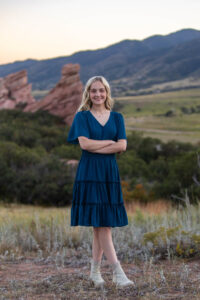 Littleton high school senior photographer South Valley Open Space park Ken Caryl Colorado red rocks photography sunset Kentucky visit teen girl soccer player foothills view