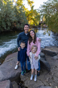 Littleton family photographer Colorado Clear Creek river in Golden twins brother sister mother father daughter son photography foothills fall