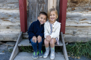 Littleton family photographer Colorado Clear Creek river in Golden twins brother sister mother father daughter son photography foothills fall