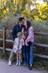 Littleton family photographer Colorado Clear Creek river in Golden twins brother sister mother father daughter son photography foothills fall