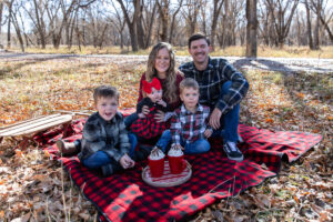 Littleton family photographer mini holiday photo session Santa Claus vintage truck Christmas Chatfield State park Colorado photography