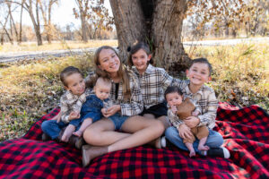 Littleton family photographer mini holiday photo session Santa Claus vintage truck Christmas Chatfield State park Colorado photography